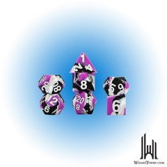 SILICONE 7 DICE SET SHARP EDGE PRIDE ASEXUAL